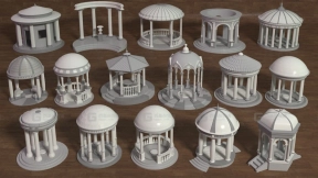 16+欧式圆形广场凉亭建筑  Rotundas - 16 pieces