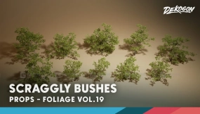 【UE】植物灌木丛 VOL.19 Foliage VOL.19 - Scraggly Bushes