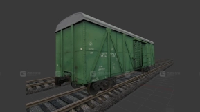 有盖货车 - Крытый грузовой вагон 3D model-34