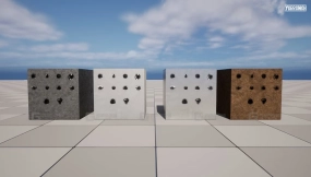 【UE】子弹冲击贴花第二卷 - 金属  Bullet Impact Decals Vol. 2 - Metal