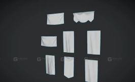 HSG 墙面横幅 PBR游戏就绪 HSG - Wall Banners - PBR Game Ready
