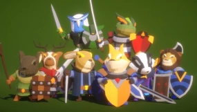 【UE】动物骑士  模块化多边形艺术  Knight of Animal   Modular Polyart