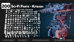 200个科幻部件模型vol.5 200 Sci-Fi Parts - KITBASH - VOL 05