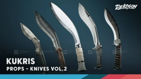 【UE】刀具卷2 - 库克里弯刀（4K纹理FPS战术刀具） - Knives VOL