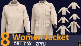 8件女士大衣夹克外套衣服 8 basic women jacket
