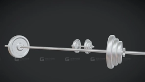 体育器材 杠铃套装 PBR游戏就绪 Sports - Weight Set - PBR Game Ready