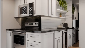 场景-紧凑型炉灶与吧台 - Scene- Compact Stove And Bar