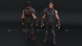 男性战士动画  Man Warrior Animated