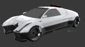 未来警车 - Police car of the future 3D model-99