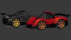Q版超级跑车帕加尼 - ZOMG 3D model-64