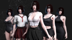 【UE】女学生女孩女性角色多服装模型