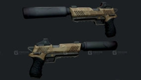 消音手枪 - Suppressed Pistol 3D model-43
