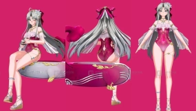 珂莱塔素体及衣装《鸣潮》Carlotta Smut Ver HairyHarzo