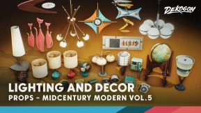 【UE】世纪中期现代道具第五卷 - 照明与装饰  Mid Century Modern Props VOL.5 - Lighting and Decor