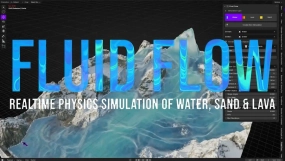 Fluid Flow支持在[Blender]场景中绘制岩浆与沙粒效果