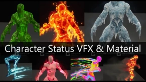 【UE】角色视觉特效材质（支持叠加材质）  Character VFX Material ( Support Overlay Material )