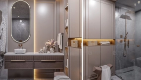 场景 - 现代浴室室内场景  Scene- Modern Bathroom Interior Scene