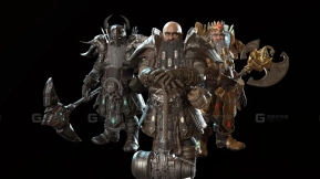 游戏矮人战士角色模型 CGtrader Dwarf Low Poly
