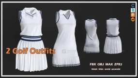 2+女士高尔夫裙子短袖套装 Golf Outfits