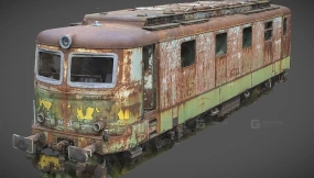 废弃的141型E499.1电力机车 Abandoned electric locomotive type 141 E499.1