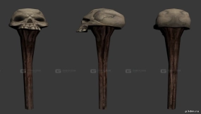 骷髅棍棒 - Scull Club 3D model-60