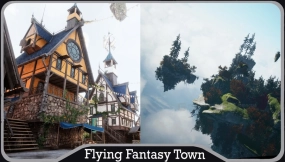 【UE5.1】飞行奇幻城镇 Flying Fantasy Town