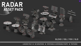 雷达卫星通信模型包 Radar Satellite Communication Model Pack