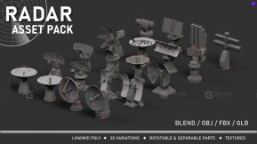 雷达卫星通信模型包 Radar Satellite Communication Model Pack