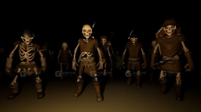 【UE】风格化模块化骷髅（匪徒）  Stylized Modular Skeletons (Bandits)