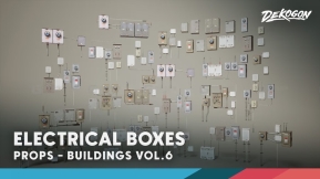 【UE】建筑物VOL.6电气箱 Buildings VOL.6 C Electrical Boxes (Nanite and Low Poly)