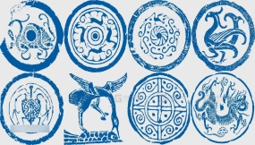 古代神兽纹样矢量设计素材