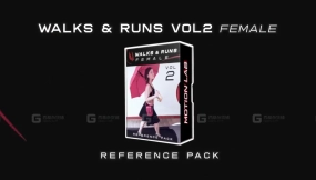 女性角色行走运动规律视频参考 Walks and Runs Female - Volume 2