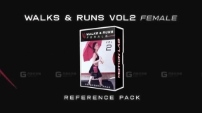 女性角色行走运动规律视频参考 Walks and Runs Female - Volume 2