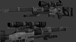 拉布KM50狙击步枪-0 - Raab KM50 Sniper Rifle 3D model-0
