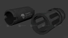 消焰器 3D模型-79 Flash suppressor 3D model-79
