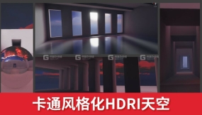 28组卡通风格化HDRI天空素材 Artstation – Cartoon & Stylized HDRI Sky