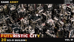 20+未来科幻城市建筑楼房资源包 20 SCI-FI BUILDING FUTURISTIC CITY VOL 01