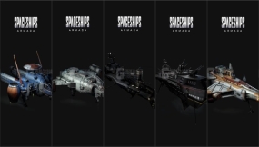 【Kitbash3D】科幻宇宙飞船舰队模型 Sci-Fi Kits Spaceships Armada