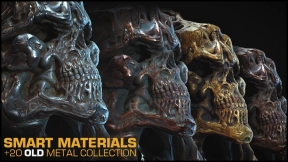 Substance Painter专用20款废旧金属磨损锈迹氧化SPSM智能材质