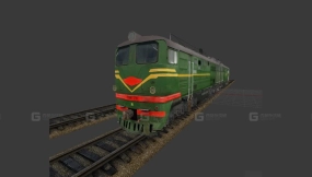2ТЭ10Л-079型内燃机车 - Тепловоз 2ТЭ10Л-079 3D model-14