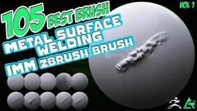 ZBrush划痕焊接笔刷预设 ArtStation – 105 Zbrush Brush Mega Pack