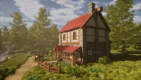 【UE】卡通风格化森林建筑房子模型 Forest Inn