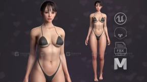 【UE】完美女性身体游戏可用3D角色 Perfect Female Body Game-Ready 3D Character