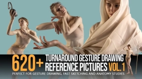 620+旋转女性pose参考图片 620 + Turnaround Gesture Drawing Pictures