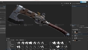 【次世代武器全流程制作】maya+zb+sp全网讲解最细致的斧子制作教程