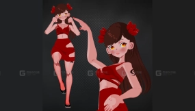 动漫风格美少女模型 Ame - Npr Anime Model