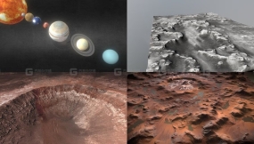 火星基地探测器地形星球模型