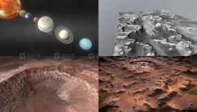 火星基地探测器地形星球模型