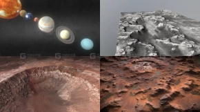 火星基地探测器地形星球模型