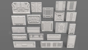 20+科幻机械面板合集1 Sci-Fi Panels Collection 1 - 20 Pieces